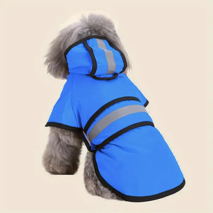 Keep Your Pet Dry And Comfortable - Adjustable Waterproof & Windproof Dog Raincoat.