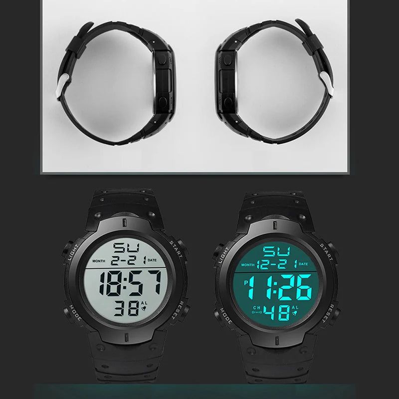 Men Waterproof  Multifunction Electronic Watch