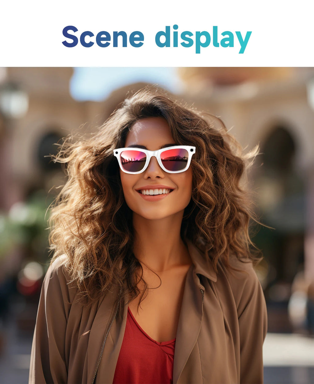 800W AI Camera Smart Glasses – Translation, Photo/Video, Waterproof, Calls, Color-Changing