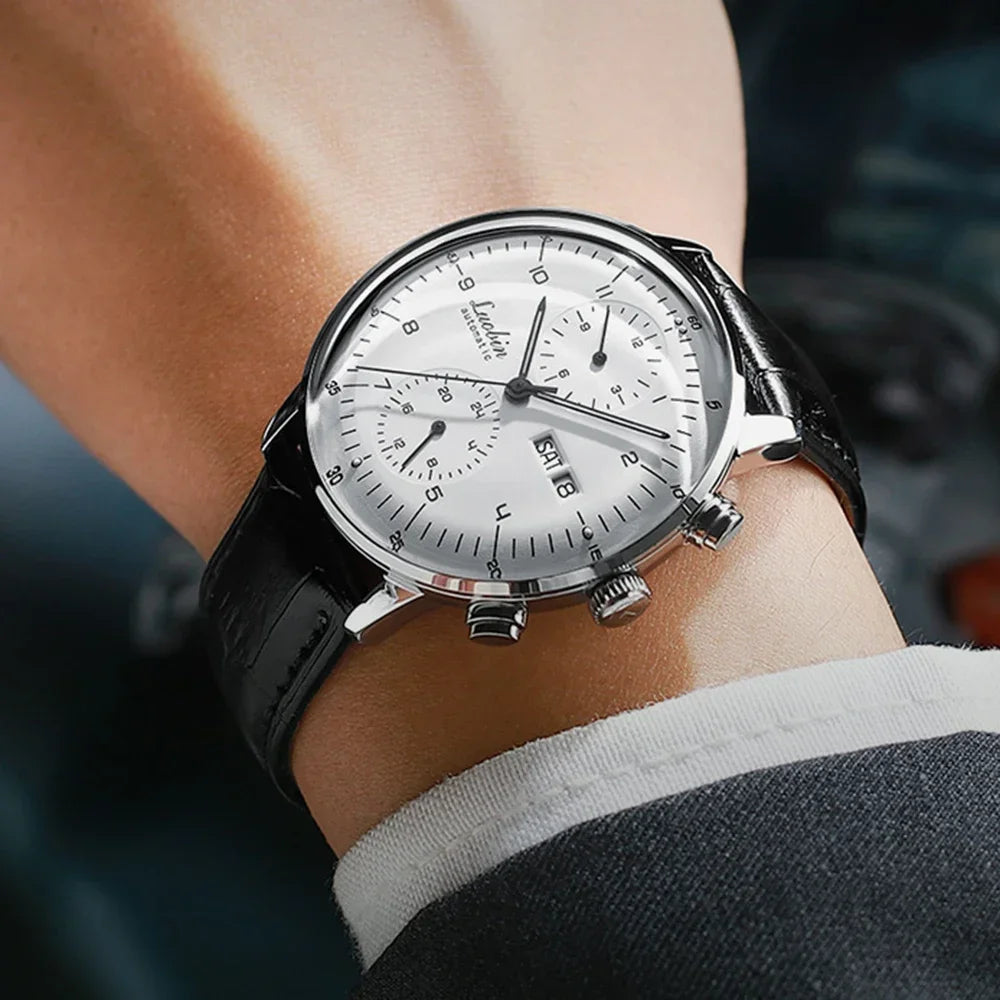 Stainless Steel Waterproof Business Men's Automatic Wristwatch