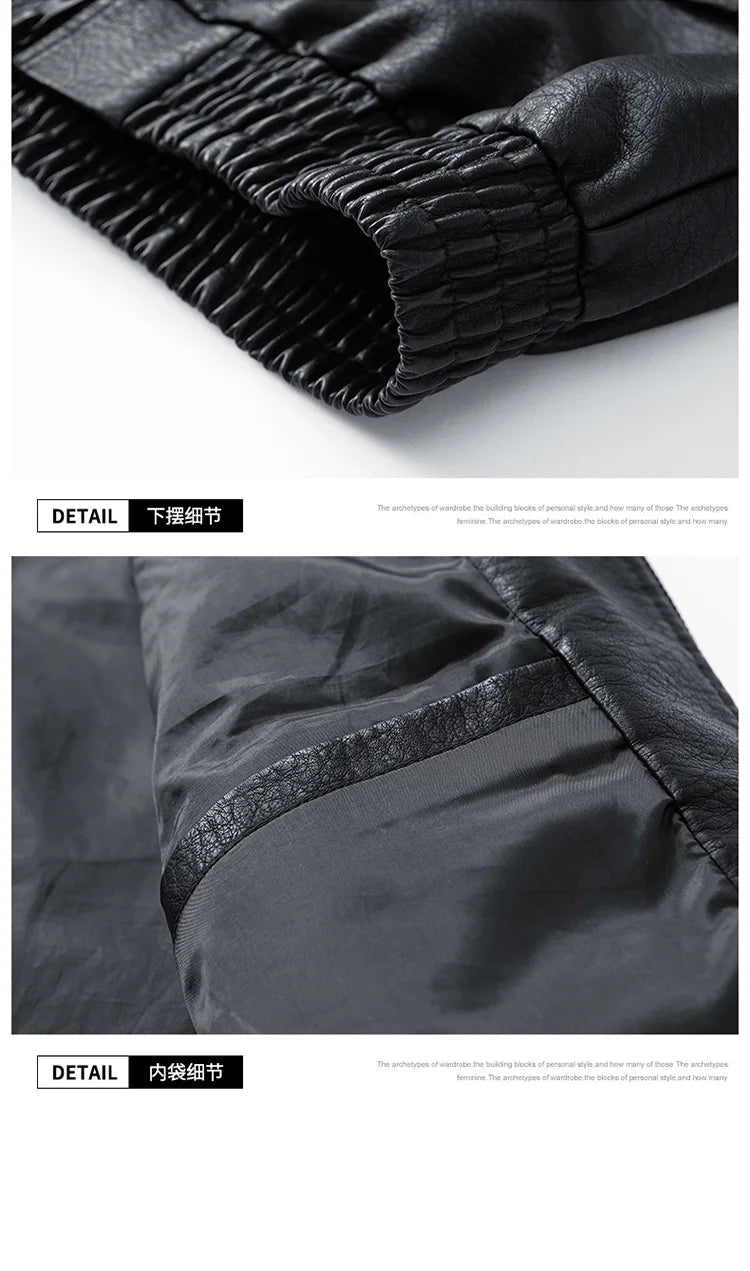 Men’s PU Leather Motorcycle Jacket