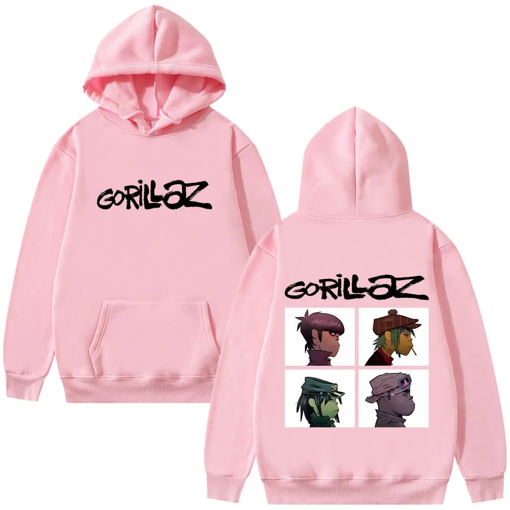 The Gorillaz Rock Band's Men's Hoodies Retro Pullovers