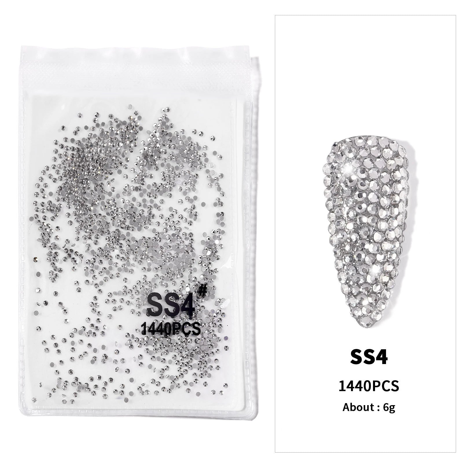 12Gird 3D Glass Crystal Nail Art
