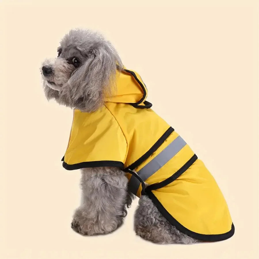 Keep Your Pet Dry And Comfortable - Adjustable Waterproof & Windproof Dog Raincoat.