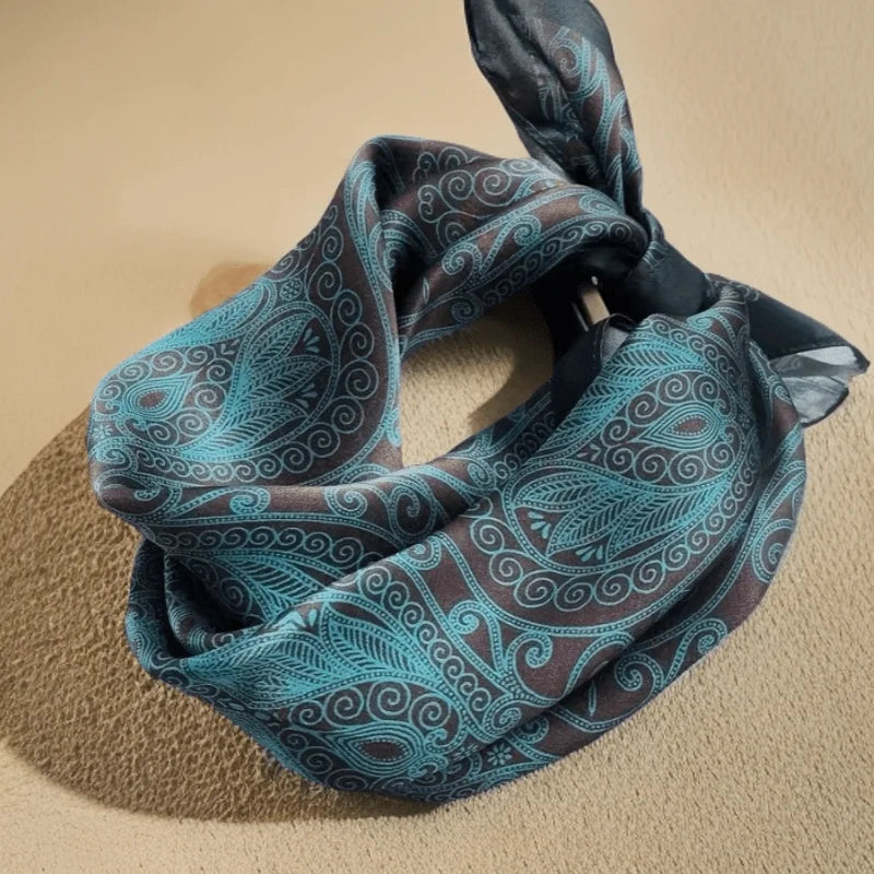 Luxury  Square Scarf Soft Satin For Women