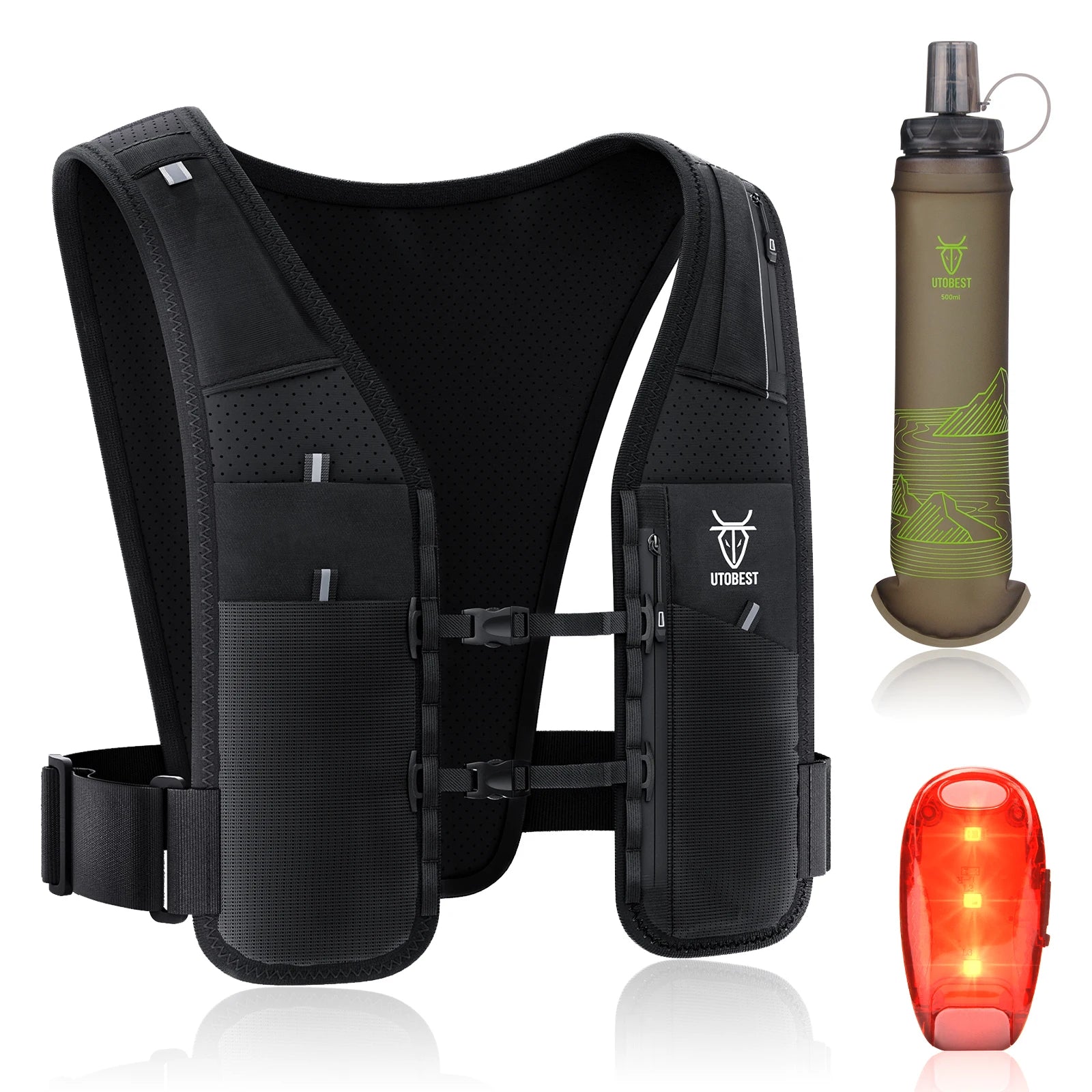 UTOBEST UTR113 Hydration Vest – Reflective & Adjustable for Outdoor Sports