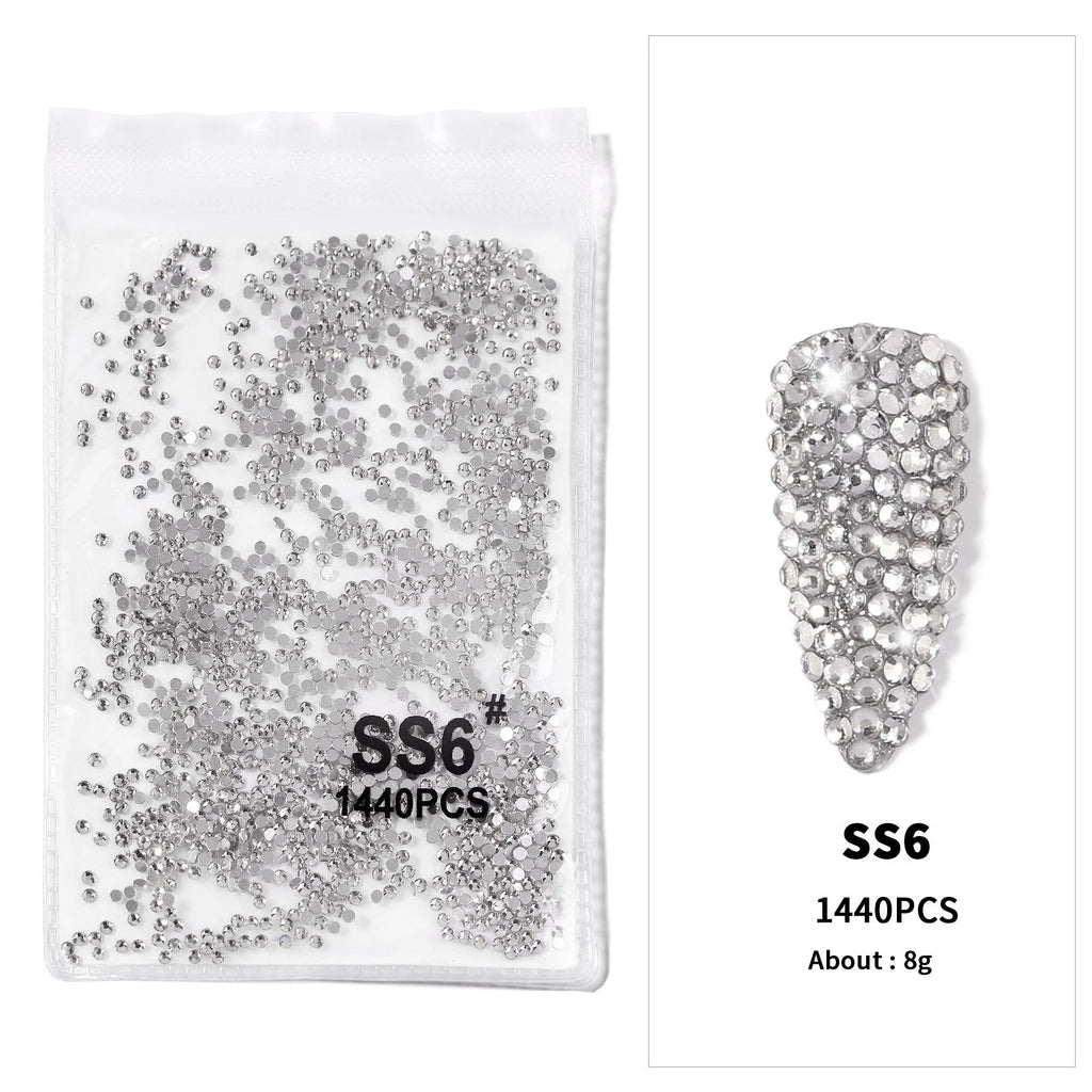 12Gird 3D Glass Crystal Nail Art
