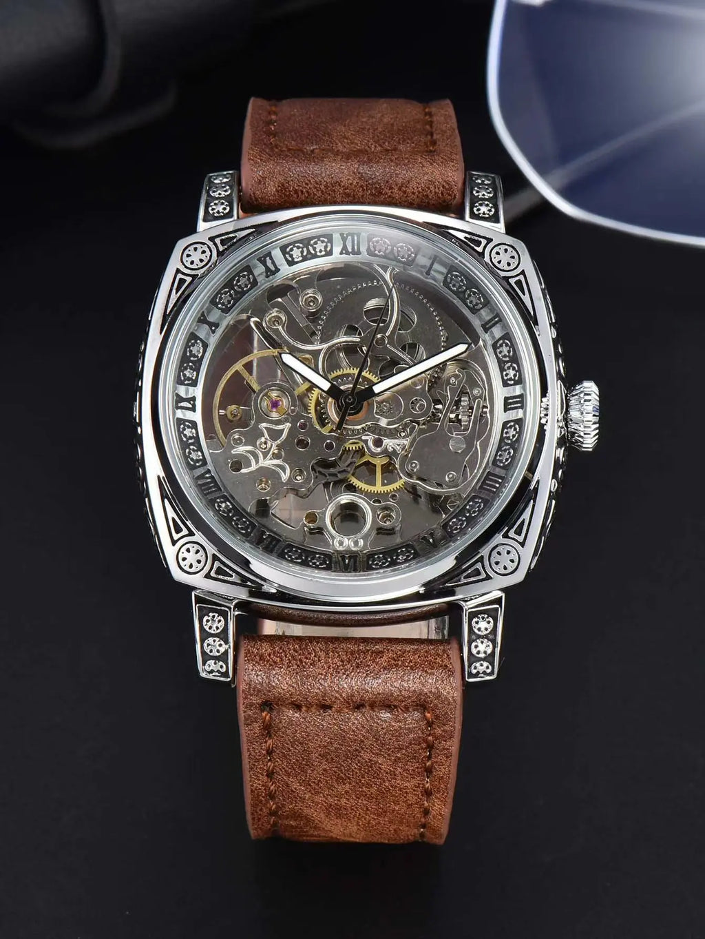LONGLUX automatic waterproof retro style mens watch