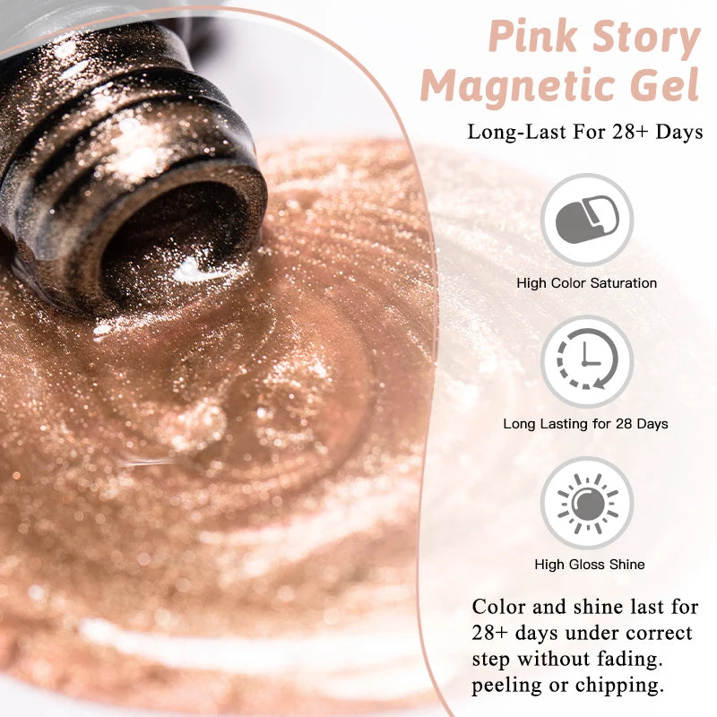 Pink Cat Magnetic Gel Nail Polish Nude