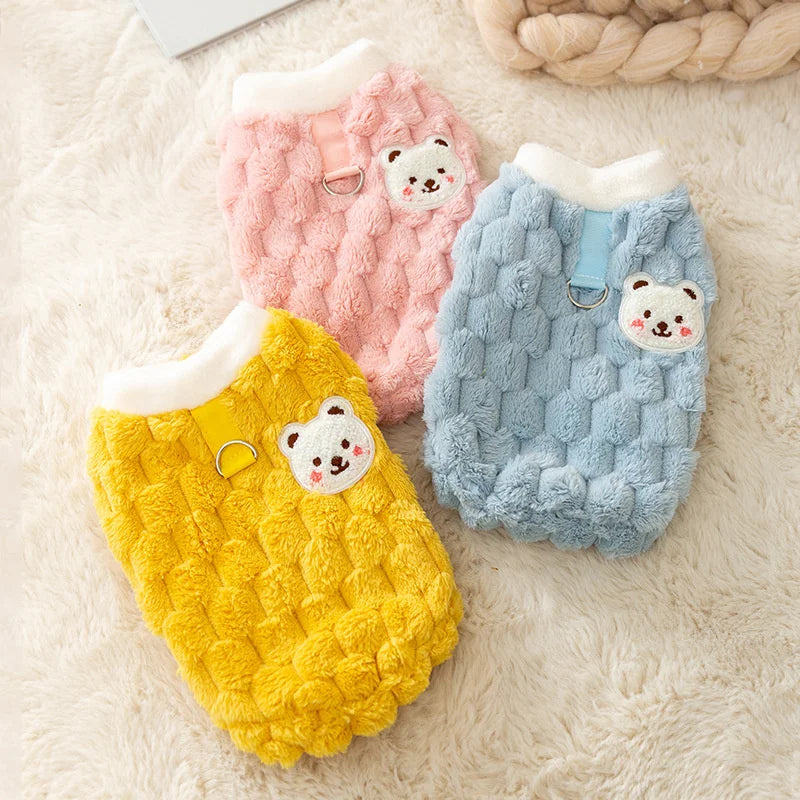 Winter Warm Cat Clothes Sweater with Buckle