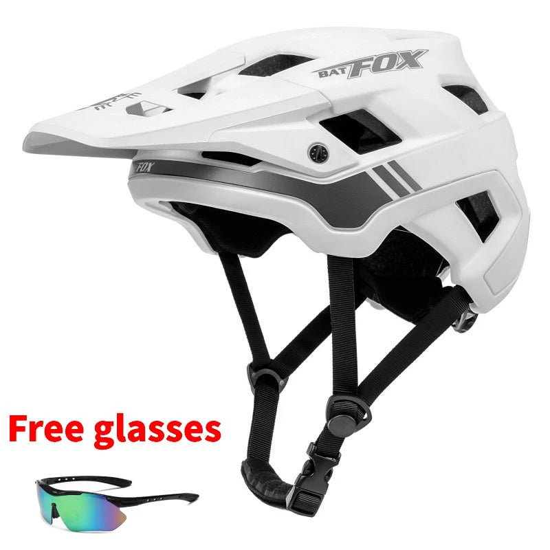 BATFOX Unisex MTB Bike Helmet – Matte Black Cycling Helmet