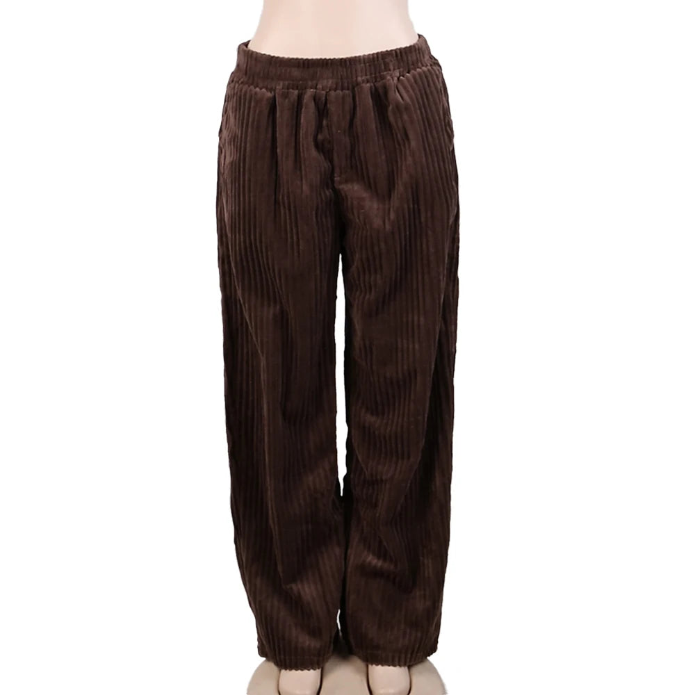 Men’s Retro Striped Corduroy Pants