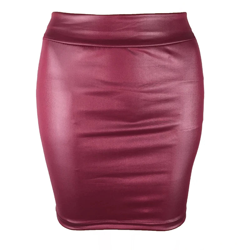 Leather Matte Slim Mini Sexy Fashion PU Hot Short High