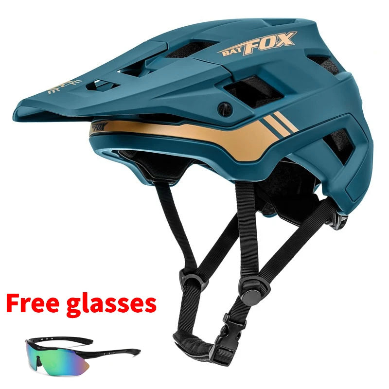 BATFOX Unisex MTB Bike Helmet – Matte Black Cycling Helmet