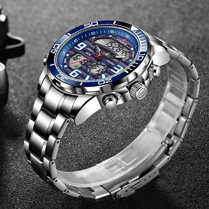 Top Brand  Luxury Waterproof  Digital Mens Watches Clock+Box