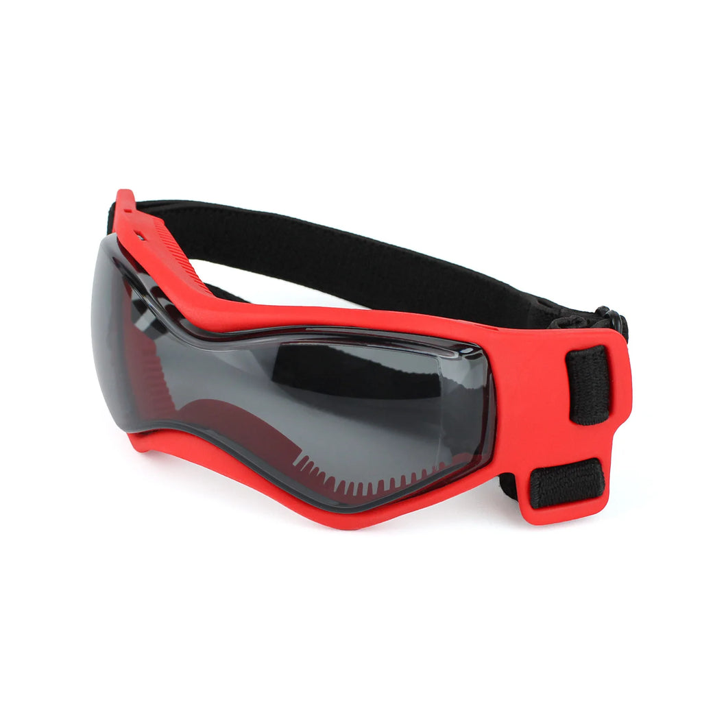 Dog and cat UV-protection goggles with adjustable straps for small to medium pets.