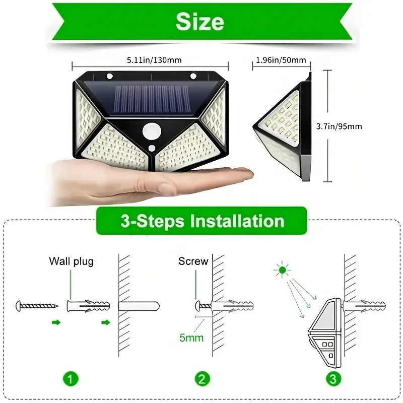 100 LED Outdoor Solar Lamp