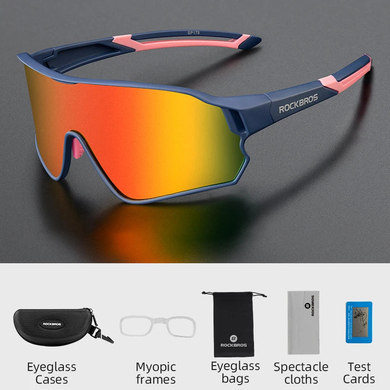 ROCKBROS Polarized Cycling Sunglasses UV400 – Ultralight Large Frame Bike Glasses