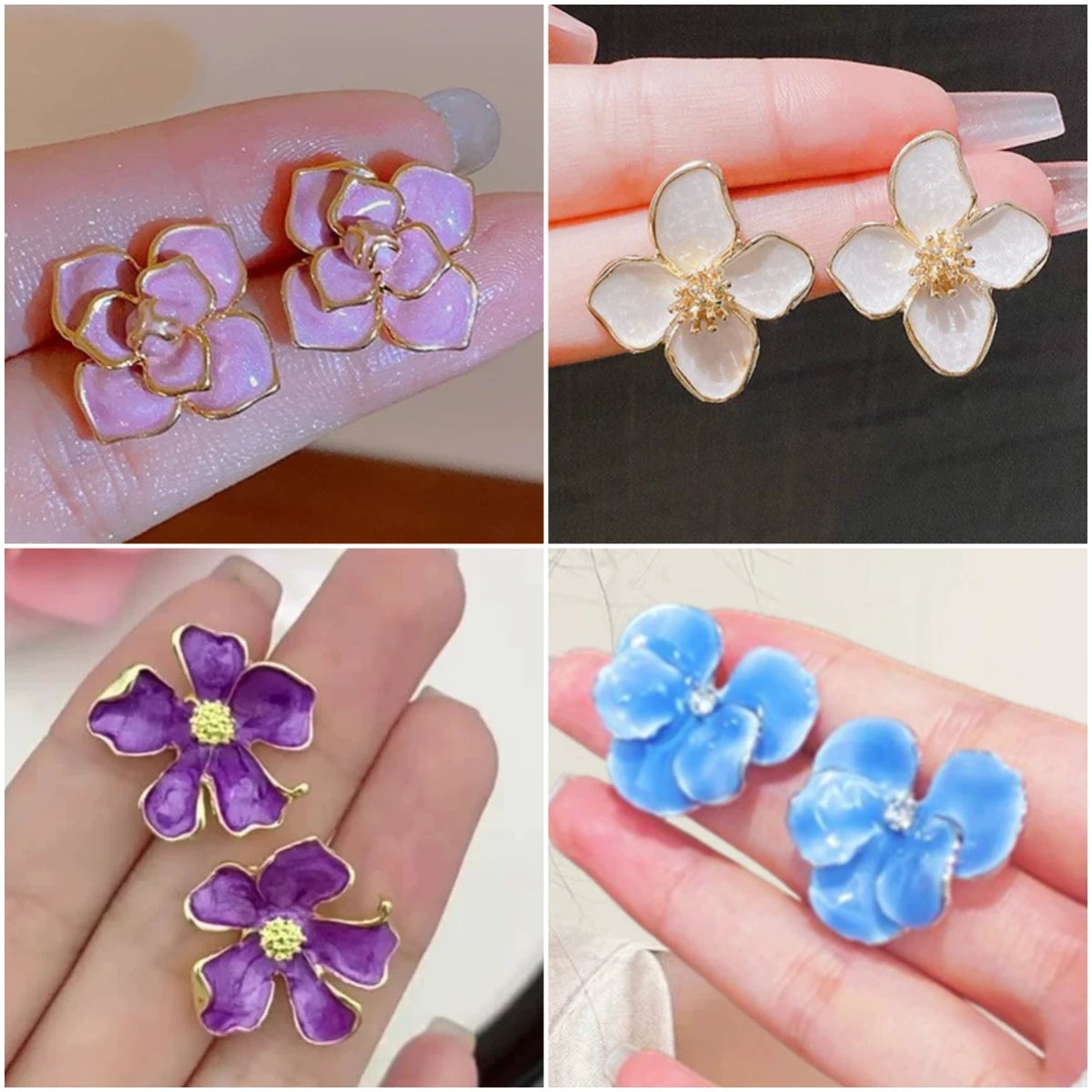 Trendy Women Flower Elegant Earrings
