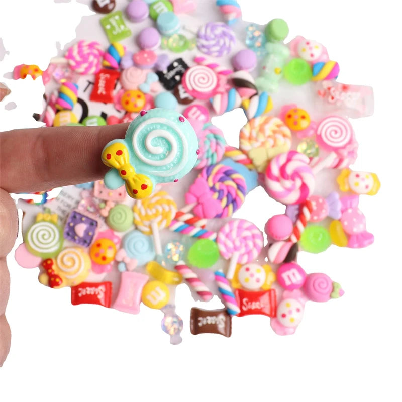 20PCS Multi Shape Kawaii Sweet Candy Nail Art Charms