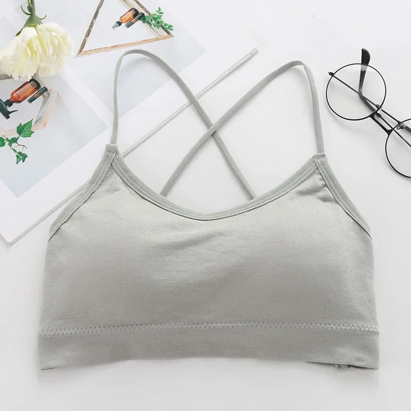 Women’s Cross Strap Push Up Sports Bra – Breathable Gym Crop Top