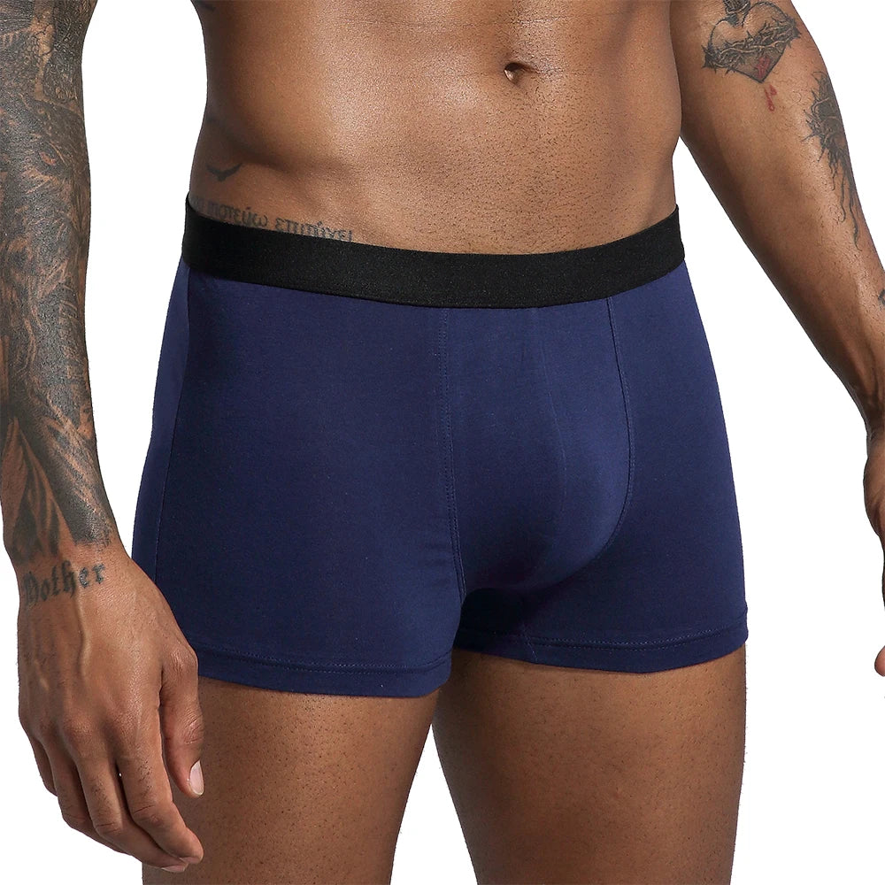 6-Pack Men’s Cotton Boxer Briefs – Luxury Underwear Set