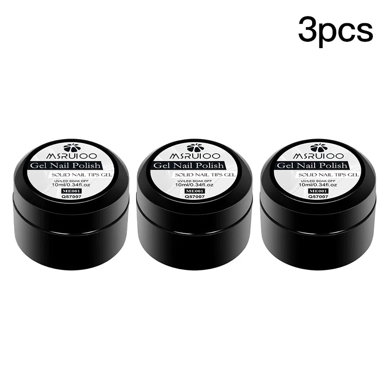 MSRUIOO 10ml Clear Solid Nail Tips Gel
