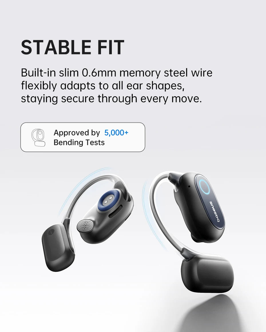 Baseus Bowie MF1 / Eli 15i Fit Open-Ear Wireless Earphones – Bluetooth 5.4, Earhooks, 60H Playtime
