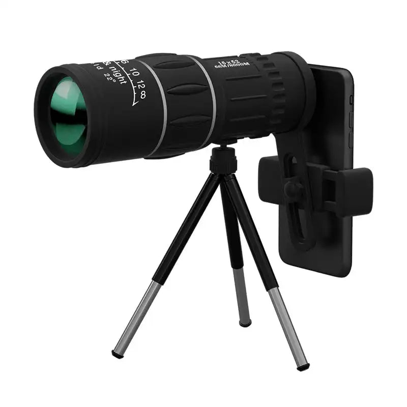 16x52 Monocular Telescope High-Power Dual Focus Optical Zoom