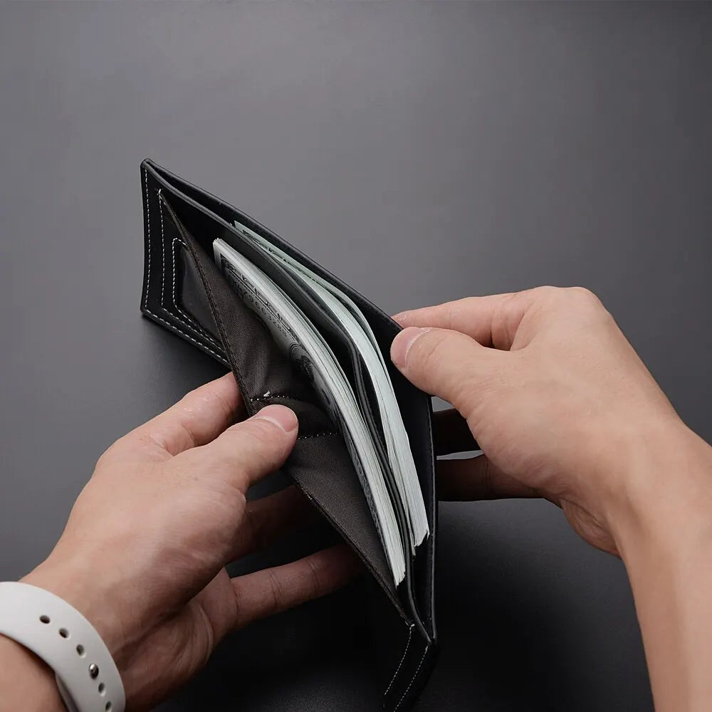 Pu Leather Men's Wallet Thin Folding Style