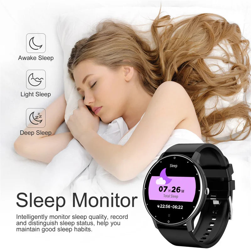 LIGE Smartwatch – Full Touch, Bluetooth Call, Waterproof Fitness Tracker for Android & iOS