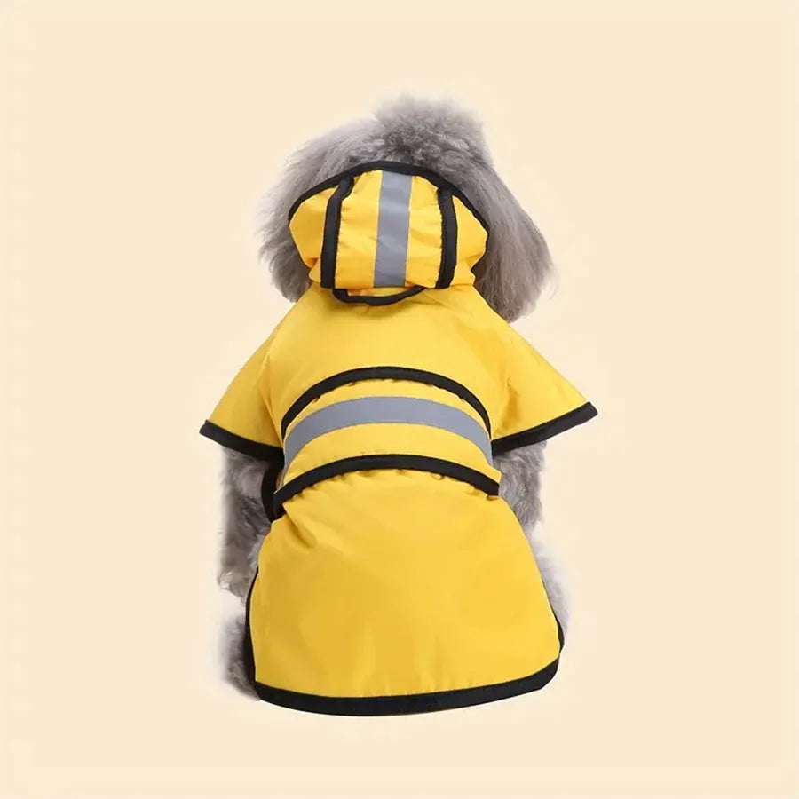 Keep Your Pet Dry And Comfortable - Adjustable Waterproof & Windproof Dog Raincoat.