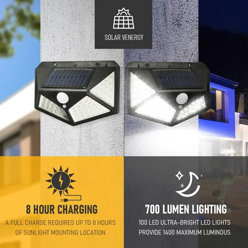 100 LED Outdoor Solar Lamp