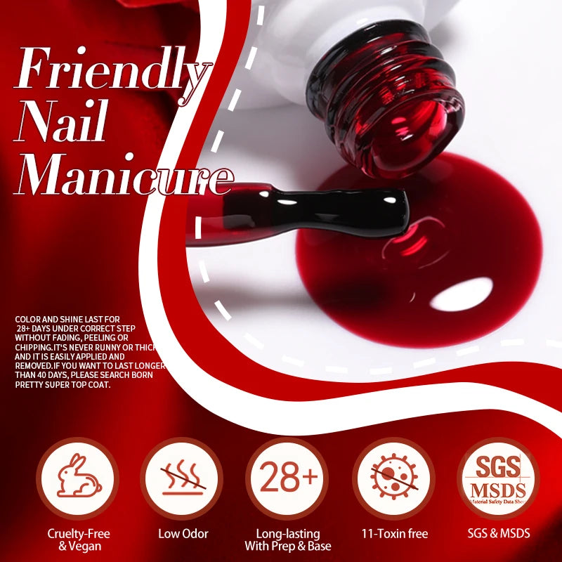 BORN PRETTY 10ml Jelly Nude Gel Nail Polish 50 Colors