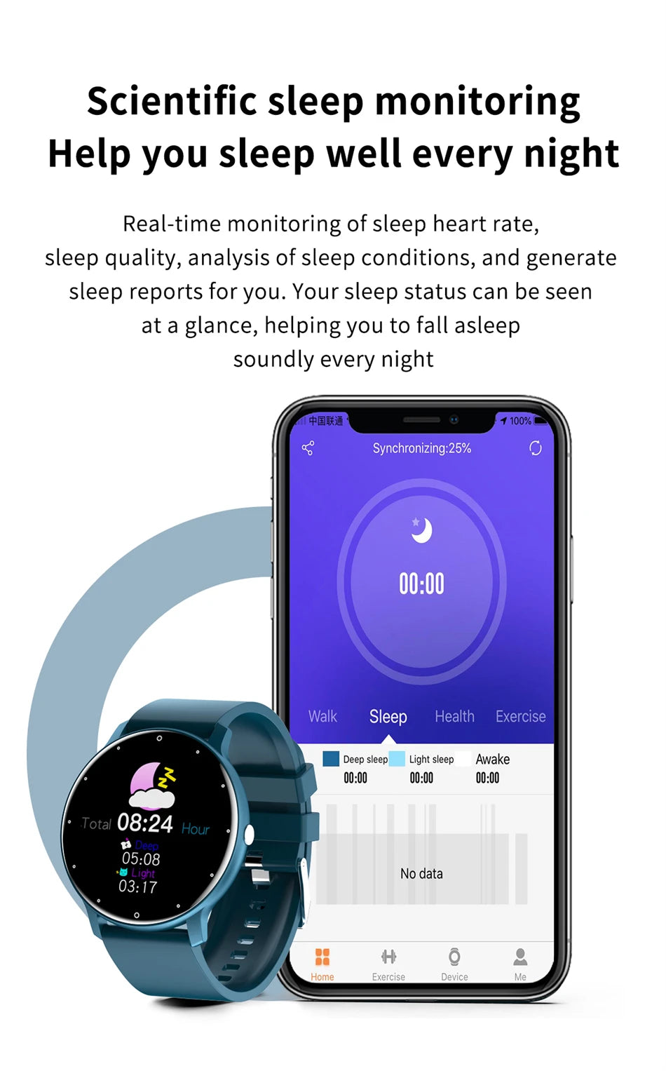 LIGE Smartwatch – Full Touch, Bluetooth Call, Waterproof Fitness Tracker for Android & iOS