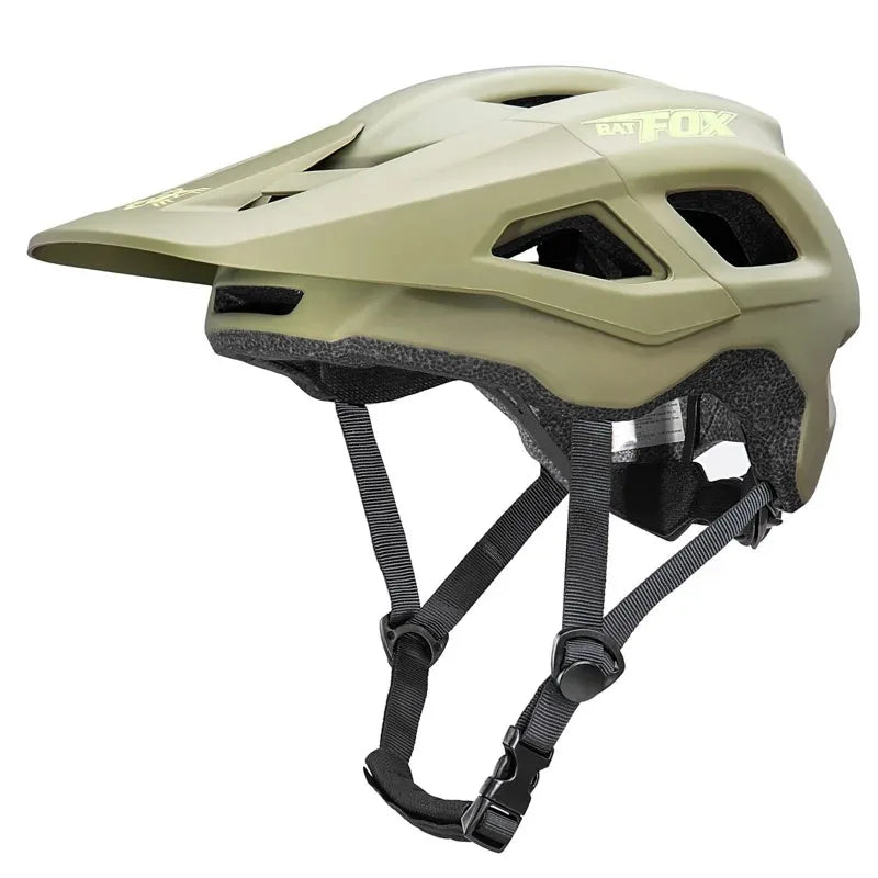 BATFOX Unisex MTB Bike Helmet – Matte Black Cycling Helmet