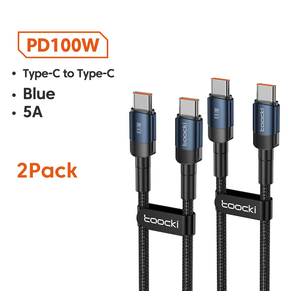 Toocki 100W Type C to USB C Cable PD Quick Charge 4.0