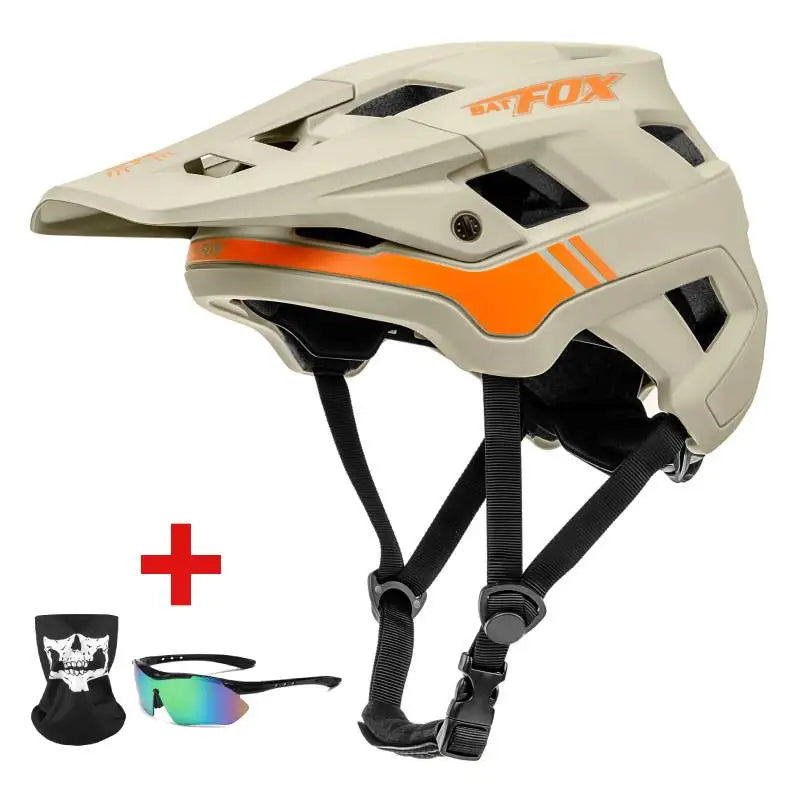BATFOX Unisex MTB Bike Helmet – Matte Black Cycling Helmet