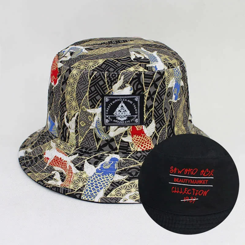 5 Style Cotton Print Bucket Hat