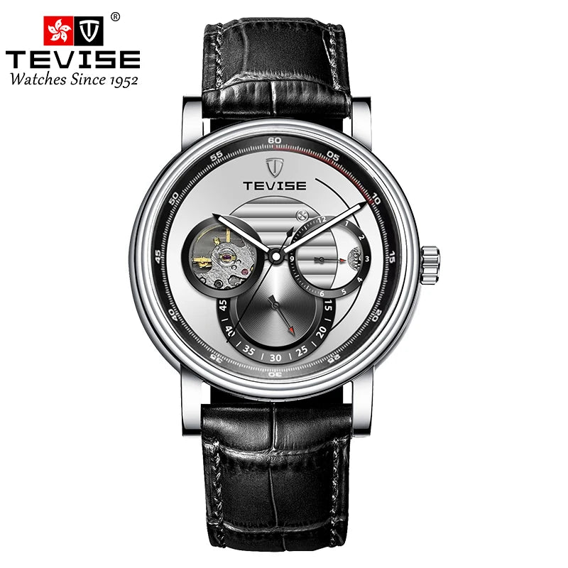 Automatic Watch for Men Leather Strap