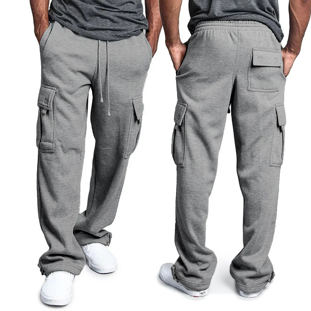 Men’s Loose Straight-Fit Jogger Sweatpants