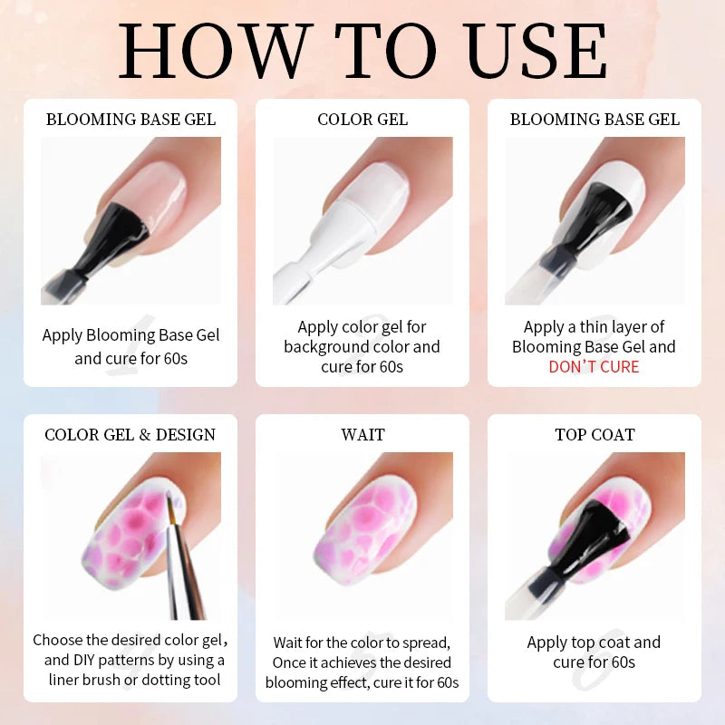 15ml Nail Blooming Gel, Blossom Spreading Effect