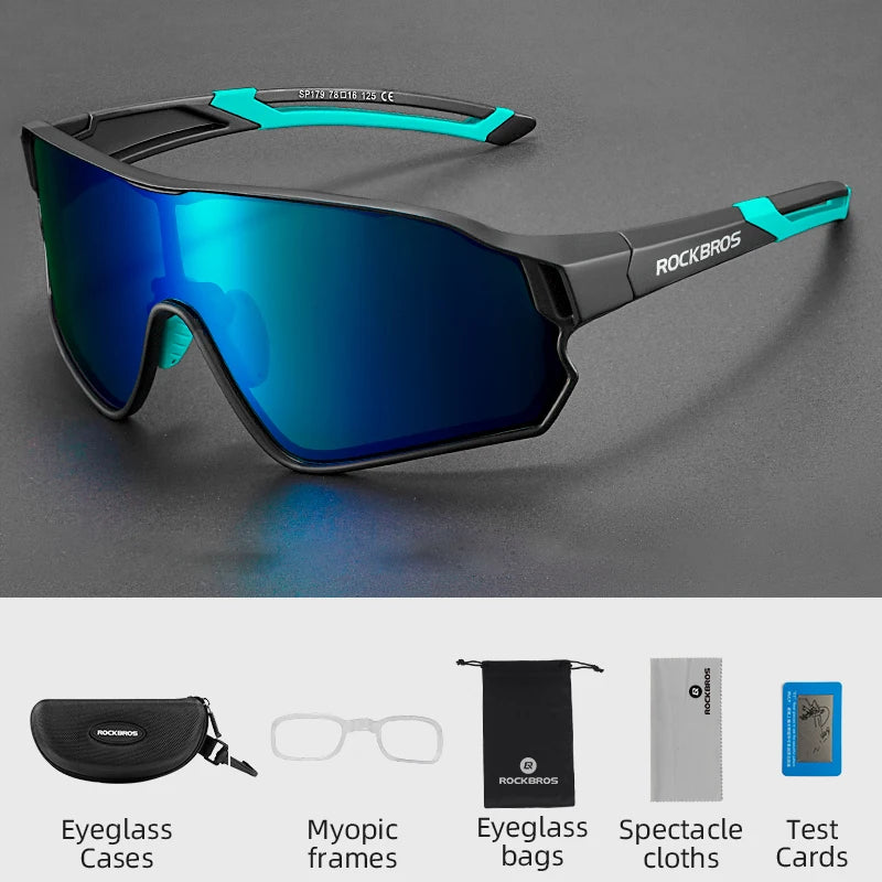 ROCKBROS Polarized Cycling Sunglasses UV400 – Ultralight Large Frame Bike Glasses