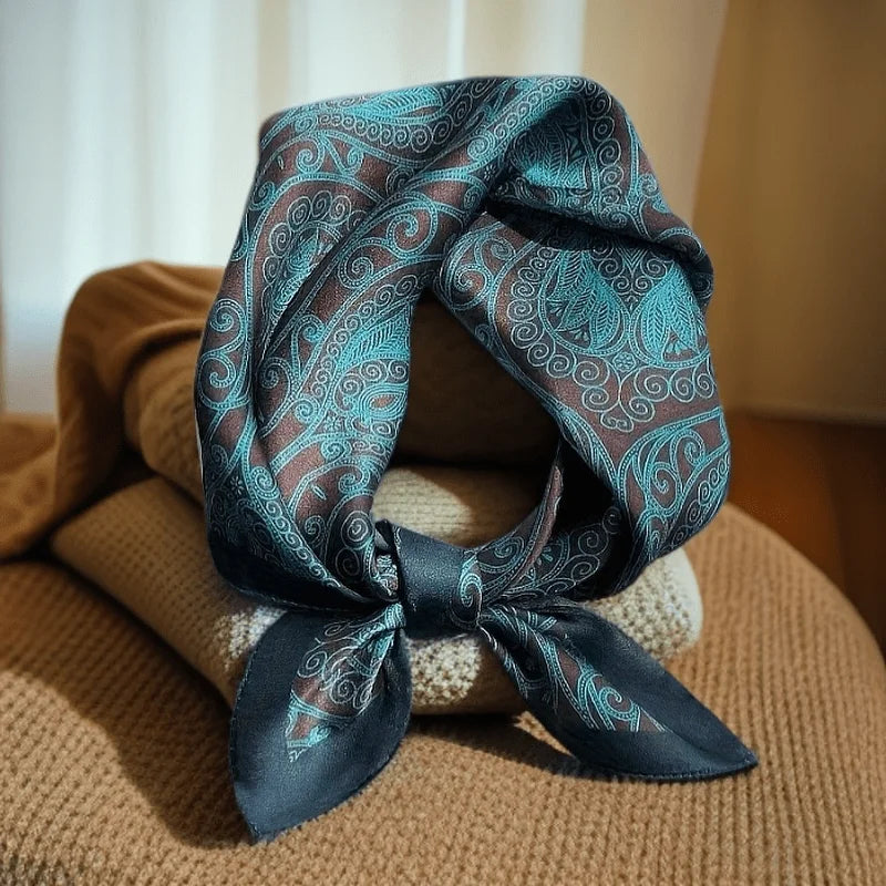 Luxury  Square Scarf Soft Satin For Women