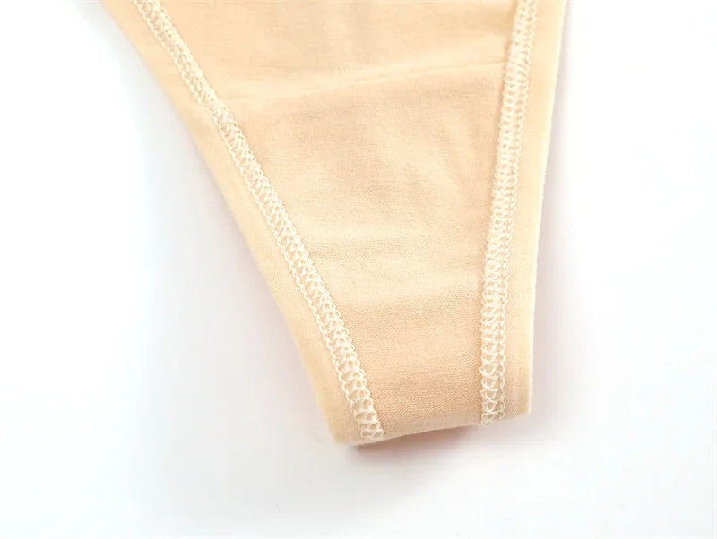 5-Pack Women’s Cotton Thong Panties – Low Waist Breathable Lingerie