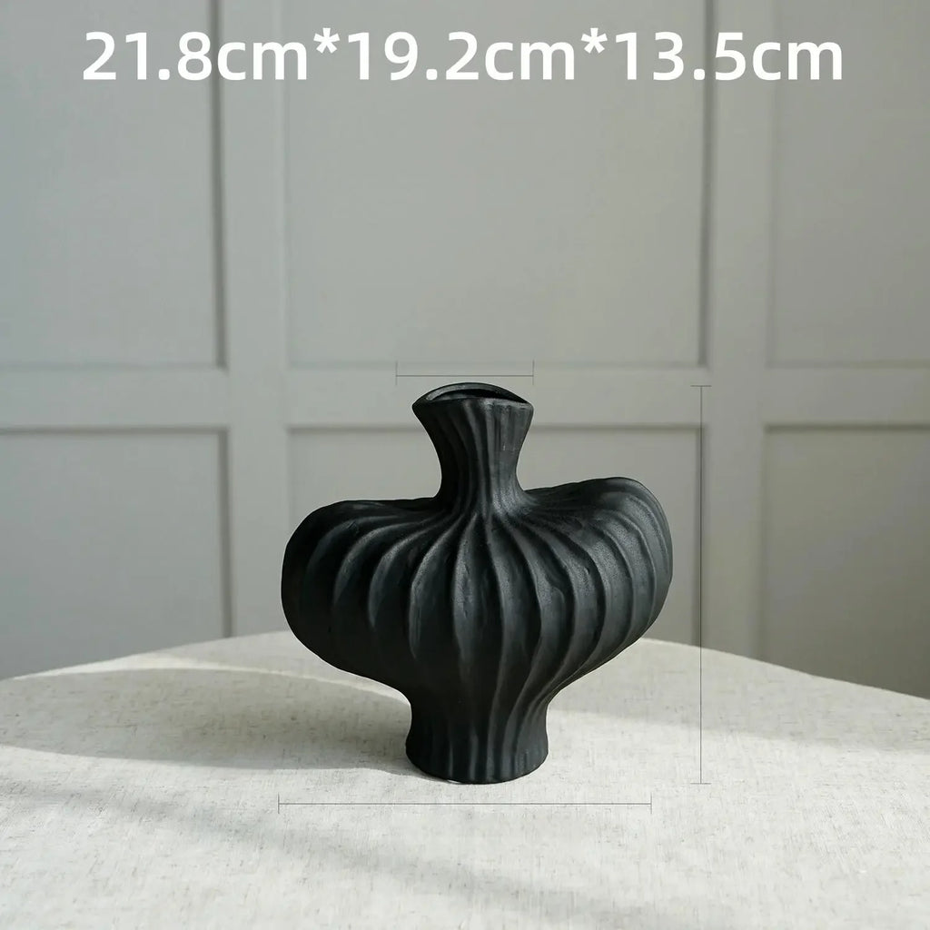 Set of 2 Nordic Modern Hollow Vases – Plastic Decorative Flower Vases for Living Room