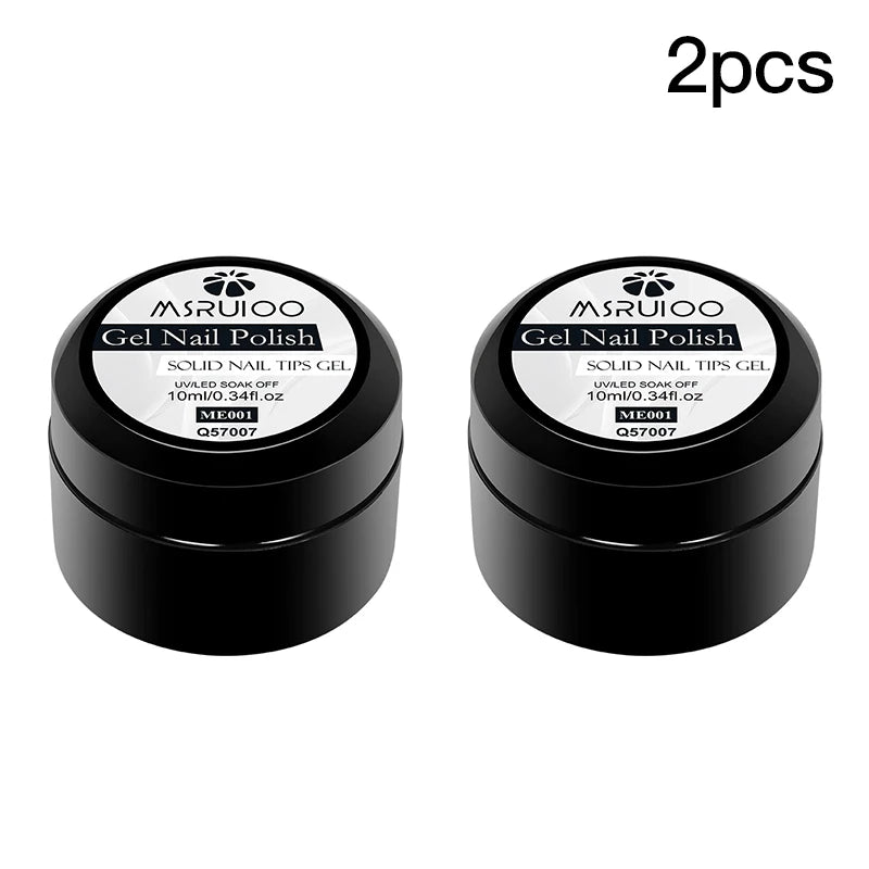 MSRUIOO 10ml Clear Solid Nail Tips Gel