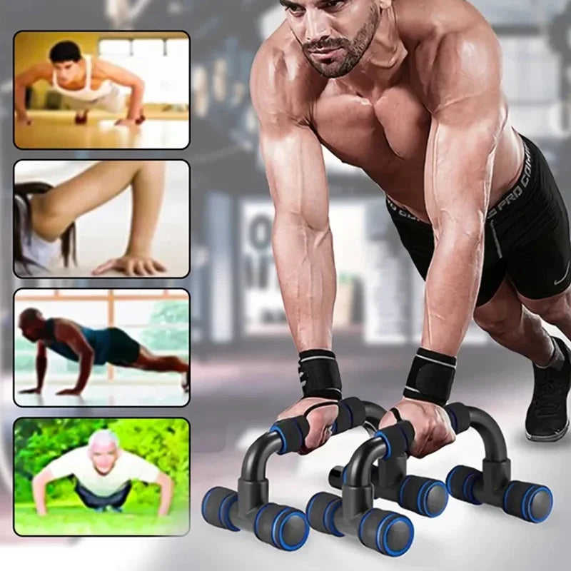 U-Shaped Push-Up Bars with Foam Grip (Home Gym Muscle Training)
