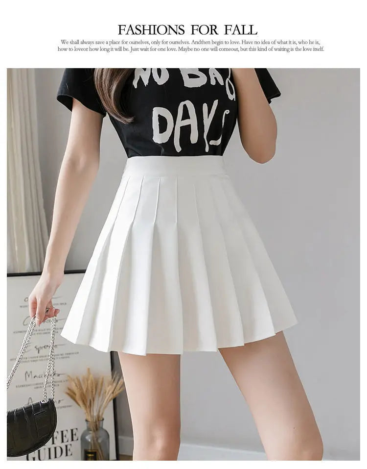 Kawaii Pink Plaid Pleated Mini Skirt (High-Waist Japanese School Style)