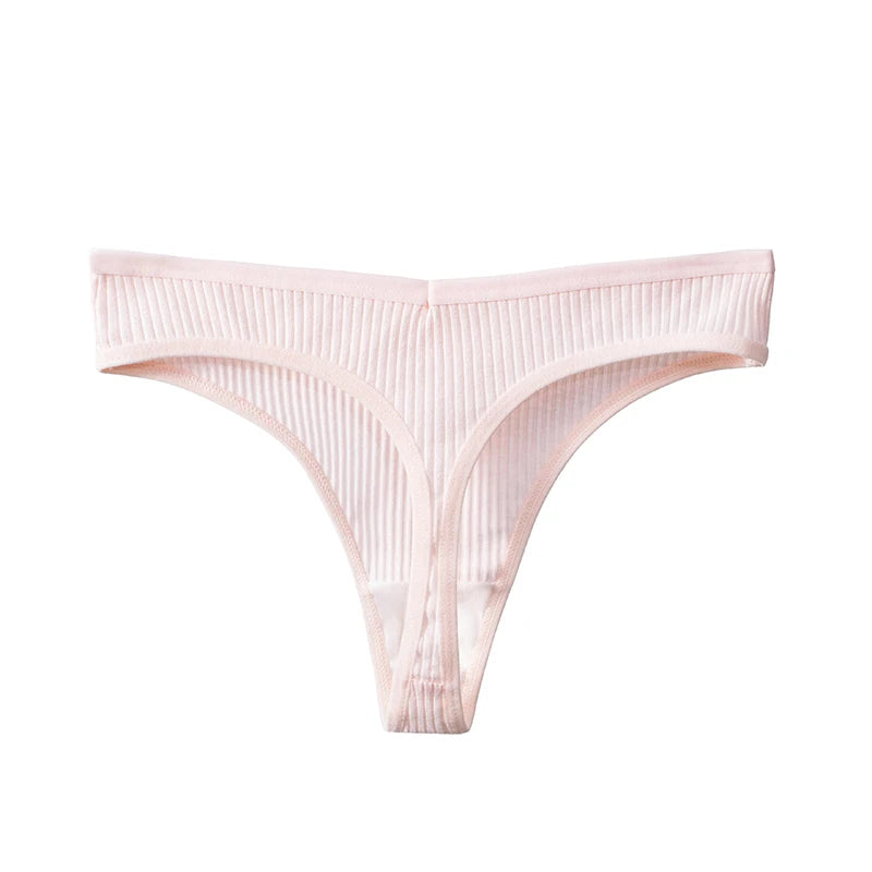 Women’s Cotton Striped Thong Panties – Sexy Cozy Lingerie